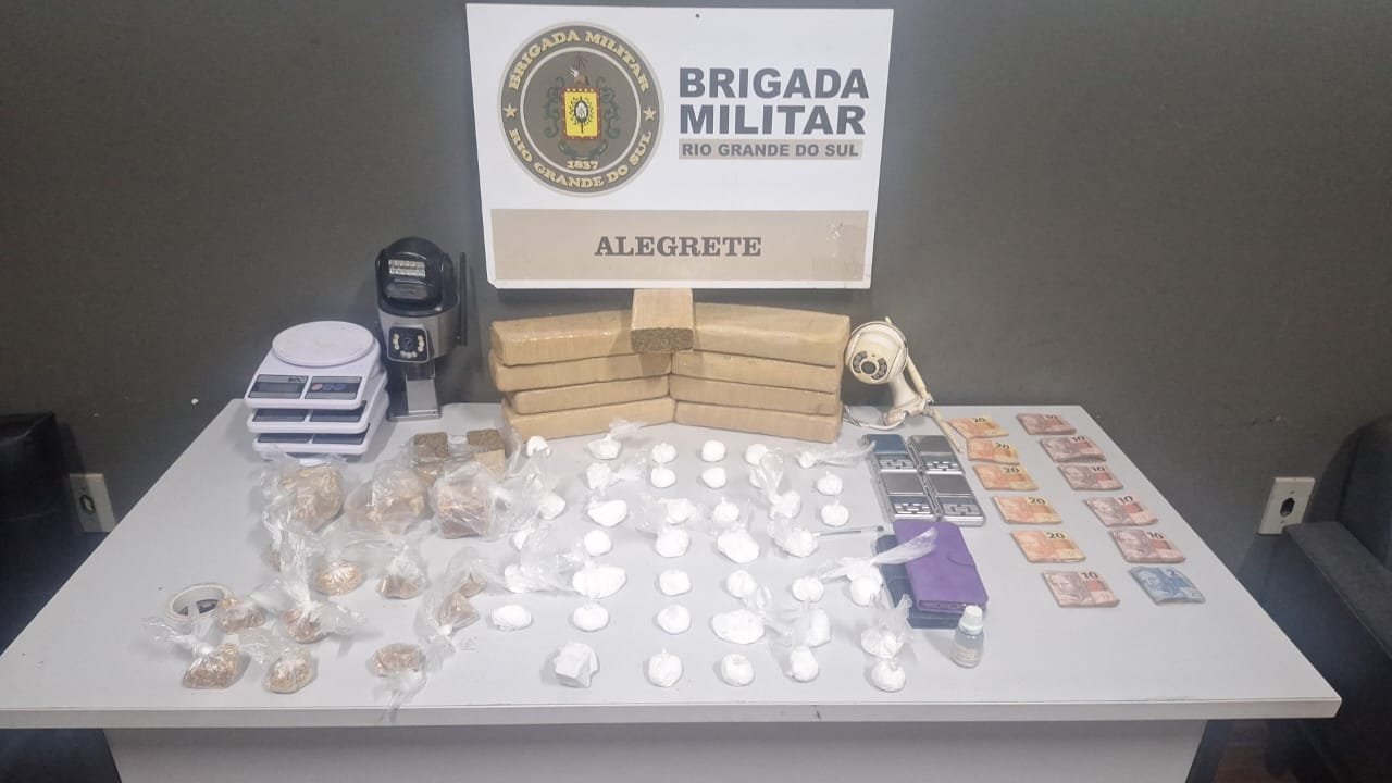 Na querência de Alegrete, num rincão do bairro Maria de Lurdes, um casal foi surpreendido por uma ação rápida e certeira da Brigada Militar.