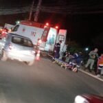 Na Avenida Ibicuí, às sombras do entardecer, um acidente trouxe apreensão e agito entre os viventes da querência.