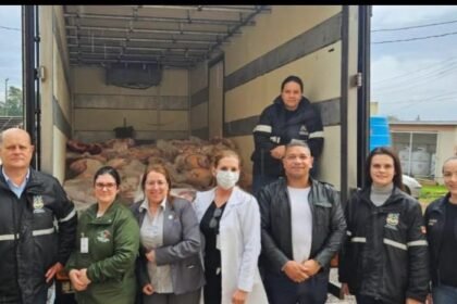 No coração de Alegrete, a Santa Casa acolhe com gratidão doação que alimentará milhares neste inverno campeiro.