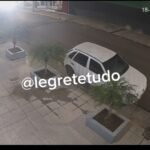 Na madrugada alentada do nosso Alegrete, um fio traiçoeiro causou um baita susto num motociclista.