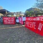 No Parque dos Patinhos, alegretenses se reuniram pra erguer a voz mais forte que trotar de cavalo em pedreira por justiça pela prenda de 26 anos, brutalmente assassinada pelo companheiro foragido