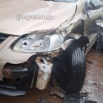 Causo da madrugada alegretense terminou com vivente desacordado após seu Sandero fazer estragos maiores que enchente em bolicho de campanha