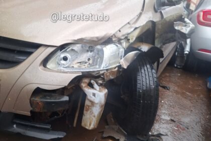 Causo da madrugada alegretense terminou com vivente desacordado após seu Sandero fazer estragos maiores que enchente em bolicho de campanha