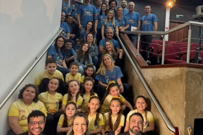 Nosso pago mostra que tem talento de sobra quando o assunto é arte e cultura - coral infantil da Musical Ibaldo representa a querência em encontro estadual na Unisinos