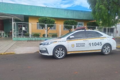 Mais atravessado que tropeiro em banhado, jovem ciclista acabou no chão após encontrão com Prisma na saída da principal ponte de nossa querência