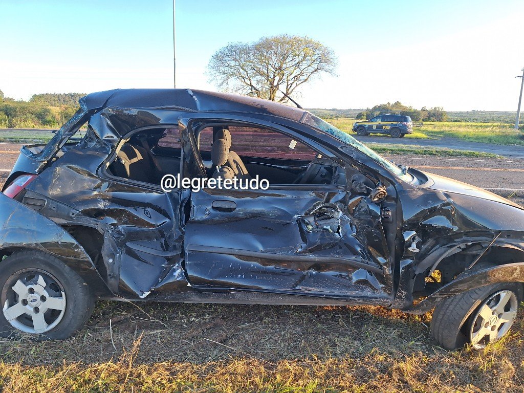 No trevo do Pórtico, nossa querência alegretense foi palco de um causo que fez até os cuscos se assustarem com o barulho do impacto